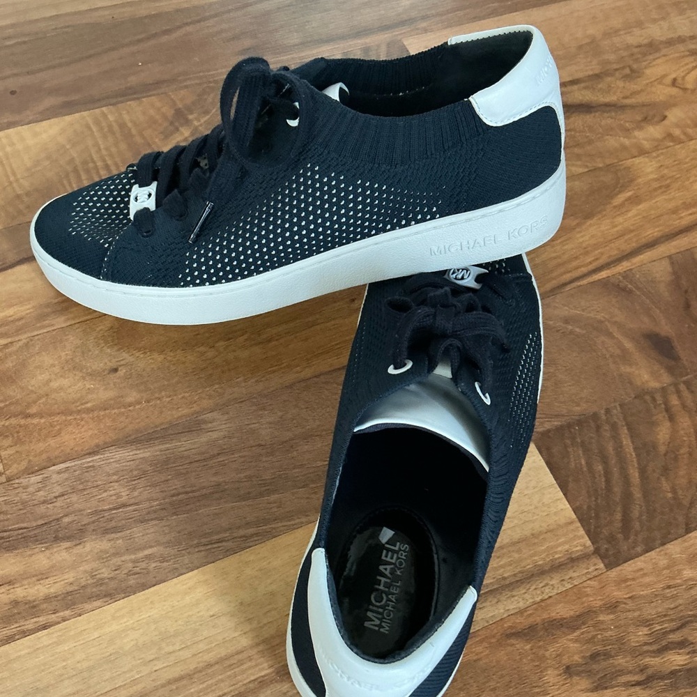 Michael Kors Dark Blue and White Sneakers
